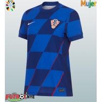 Camiseta Croacia Visitante Equipación para mujer Eurocopa 2024 manga corta
